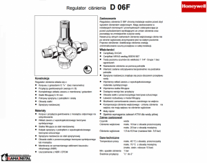 Honeywell regulator ciśnienia 1' ze śrubunkami D06F-1A