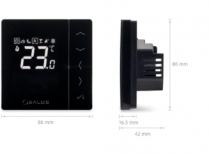 Salus VS35B dobowy regulator temperatury czarny