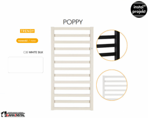 Grzejnik łazienkowy Instal-Projekt Poppy biały 500x1310 PPY-50/130