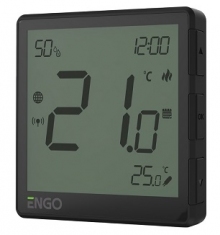 Engo EONE-230B Regulator temperatury, 230V, czarny, Internetowy, podtynkowy, ZigBee