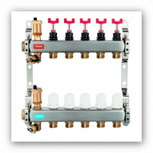Ferro Rozdzielacz 10-drogowy z zaworami termostatycznymi i przepływomierzami RZP10