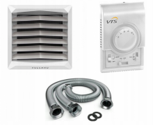 NAGRZEWNICA WODNA VTS VOLCANO VR MINI AC + STEROWNIK +PRZEWODY ROZCIĄGLIWE 0,6-0,9 - 2 sztuki