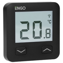 Engo E10-B Regulator temperatury, 230V, czarny, Wi-Fi, Internetowy, podtynkowy