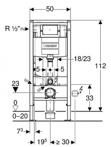Geberit Duofix Omega do WC H112 111.060.00.1
