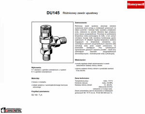 Honeywell różnicowy zawór upustowy DU145-3/4A