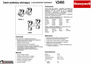 HONEYWELL Zawór Podwójny Odcinający z Uszczelnieniem Stożkowym Prosty 3/4 V2495DX020