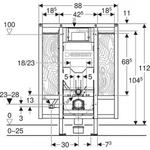 Geberit Duofix do WC dla niepełnosprawnych specjalny Sigma 12 cm 111.375.00.6
