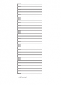 Terma Warp S 1695x600 grzejnik łazienkowy biały