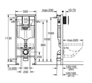 GROHE Rapid SL Stelaż podtynkowy do WC 5 w 1
