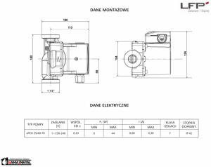 LFP ePco 25/40-70 pompa obiegowa elektroniczna  PCGL31