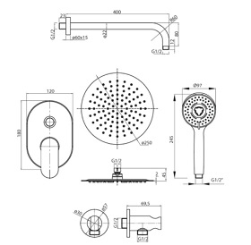 Valvex Dione zestaw podtynkowy 2449990