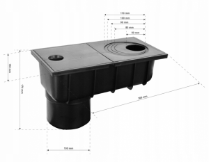 Osadnik rynnowy czarrny 110-125