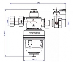 Ferro separator zanieczyszczeń 3/4
