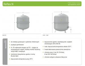 Reflex zbiornik membranowy 25N C.O. 8206301