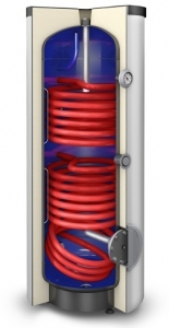 Galmet wymiennik biwalentny 400 l  z dwiema wężownicami do sieci C.O. i kolektorów słonecznych 26-409000N