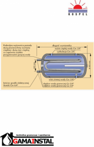 Kospel poziomy wymiennik c.w.u WW-120 termo hit