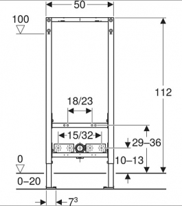 Geberit Duofix Basic - stelaż podtynkowy do bidetu  111.534.00.2