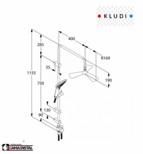Kludi Fizz Dual Shower System 6709305-00