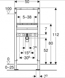 Geberit Duofix do umywalki dla baterii stojącej 111.430.00.2