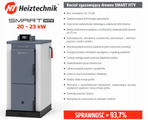 HEIZTECHNIK KOCIOŁ ZGAZOWUJĄCY DREWNO SMART HTV 20 kW