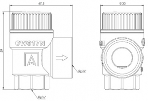 Afriso MS zawór bezpieczeństwa 1/2 1,5 bar 42376