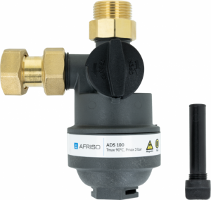 AFRISO Kompaktowy magnetyczny separator zanieczyszczeń ADS 100, przyłącza kątowe G3/4