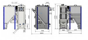 OGNIWO KOCIOŁ BIO DUO 15 KW PODAJNIK LEWY