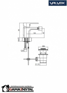 VALVEX  LOFT BATERIA BIDETOWA CHROM 2454950