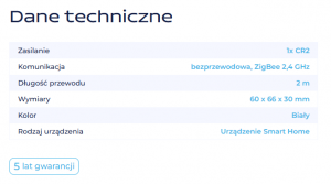 SALUS Inteligentny czujnik zalania sieci ZigBee, bateryjny