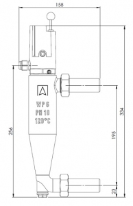 Rysunek techniczny elektromechanicznego czujnika 42300