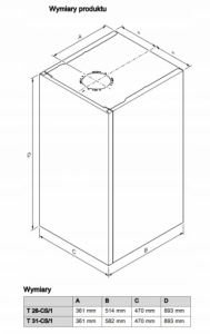 Saunier Duval kocioł gazowy Isofast 21 Condens T26-CS/1 0010025219