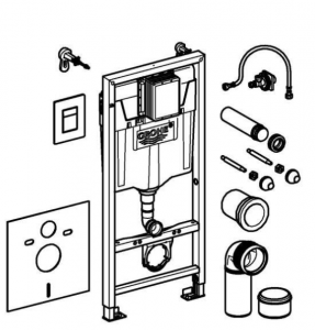 GROHE Rapid SL Stelaż podtynkowy do WC 5 w 1