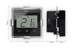 ENGO E55 podtynkowy regulator internetowy do ramki czarny