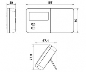 Tech przewodowy regulator pokojowy T-9.1 biały