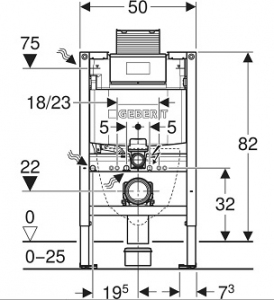 Geberit Duofix do WC Omega H82 111.003.00.2