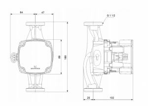 GRUNDFOS POMPA OBIEGOWA ALPHA1 25-40 180